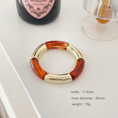 Chunky Resin Geometric Stackable Wide Bracelet MK2PPPO6W6JBR140