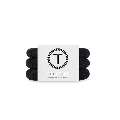 Teleties Nylon Hair Ties | Small | Jet Black