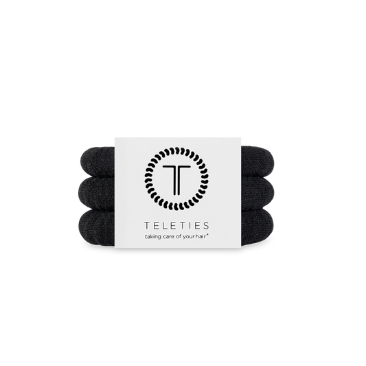 Teleties Nylon Hair Ties | Small | Jet Black
