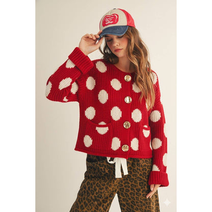 Luxe Vintage Gold Button Front Pocket Cardigan
