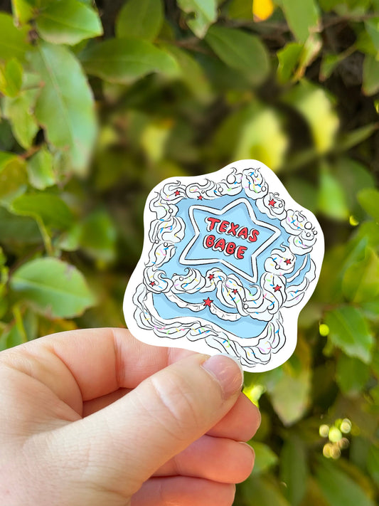 Texas State Cake Sticker