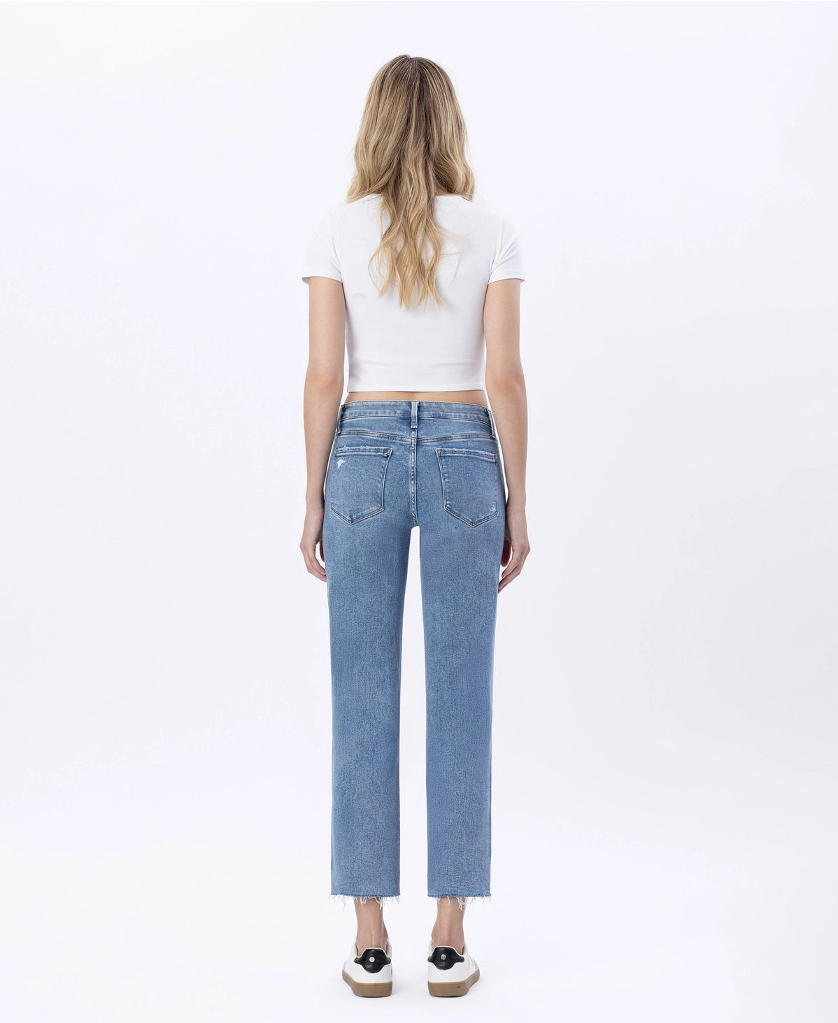 Melissa Mid Rise Stretch Straight Jeans