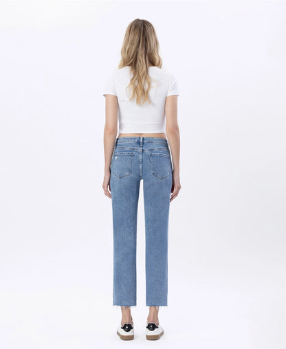 Melissa Mid Rise Stretch Straight Jeans