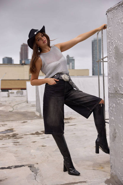 Wide Western Disc Belt with Grommets