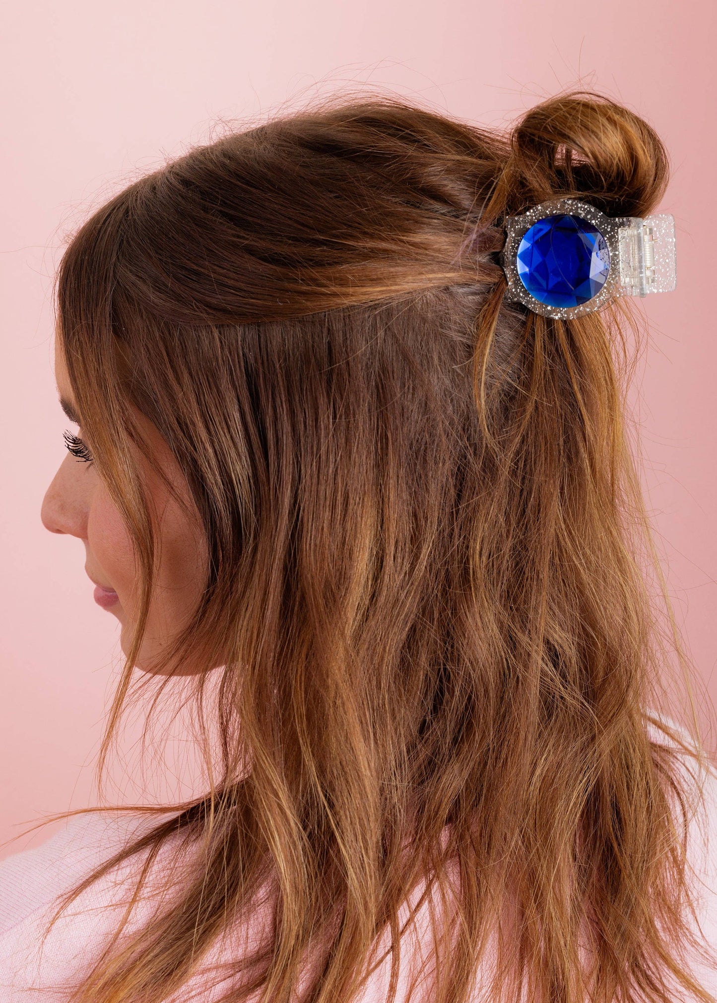 Taylor Elliott Blue Stone Claw Hair Clip