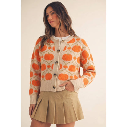 Pumpkin Patch Argyle Cardigan