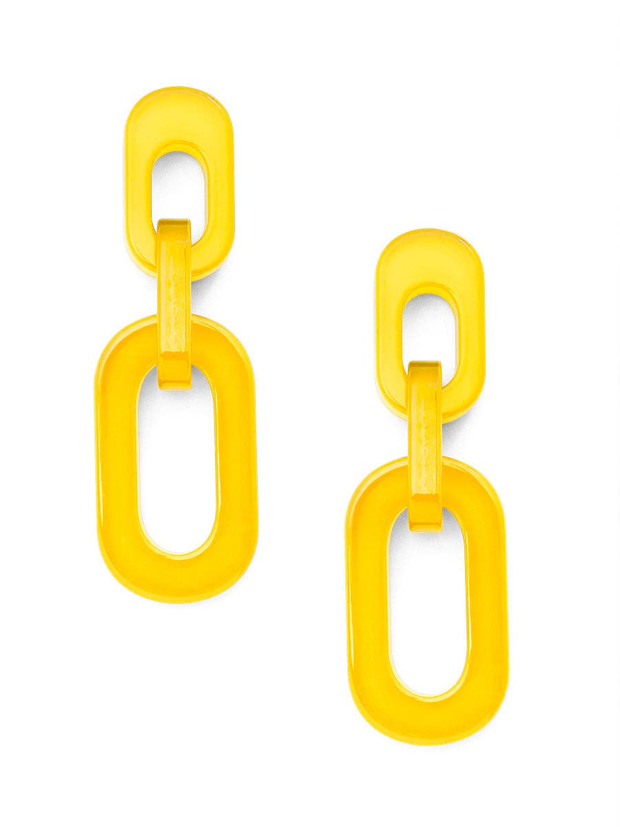 Zenzii Resin Cable Chain Drop Earring