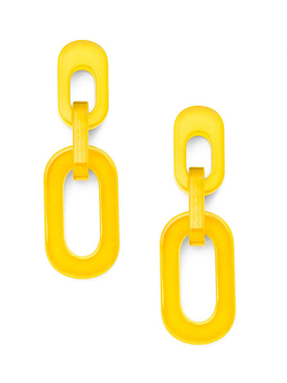 Zenzii Resin Cable Chain Drop Earring