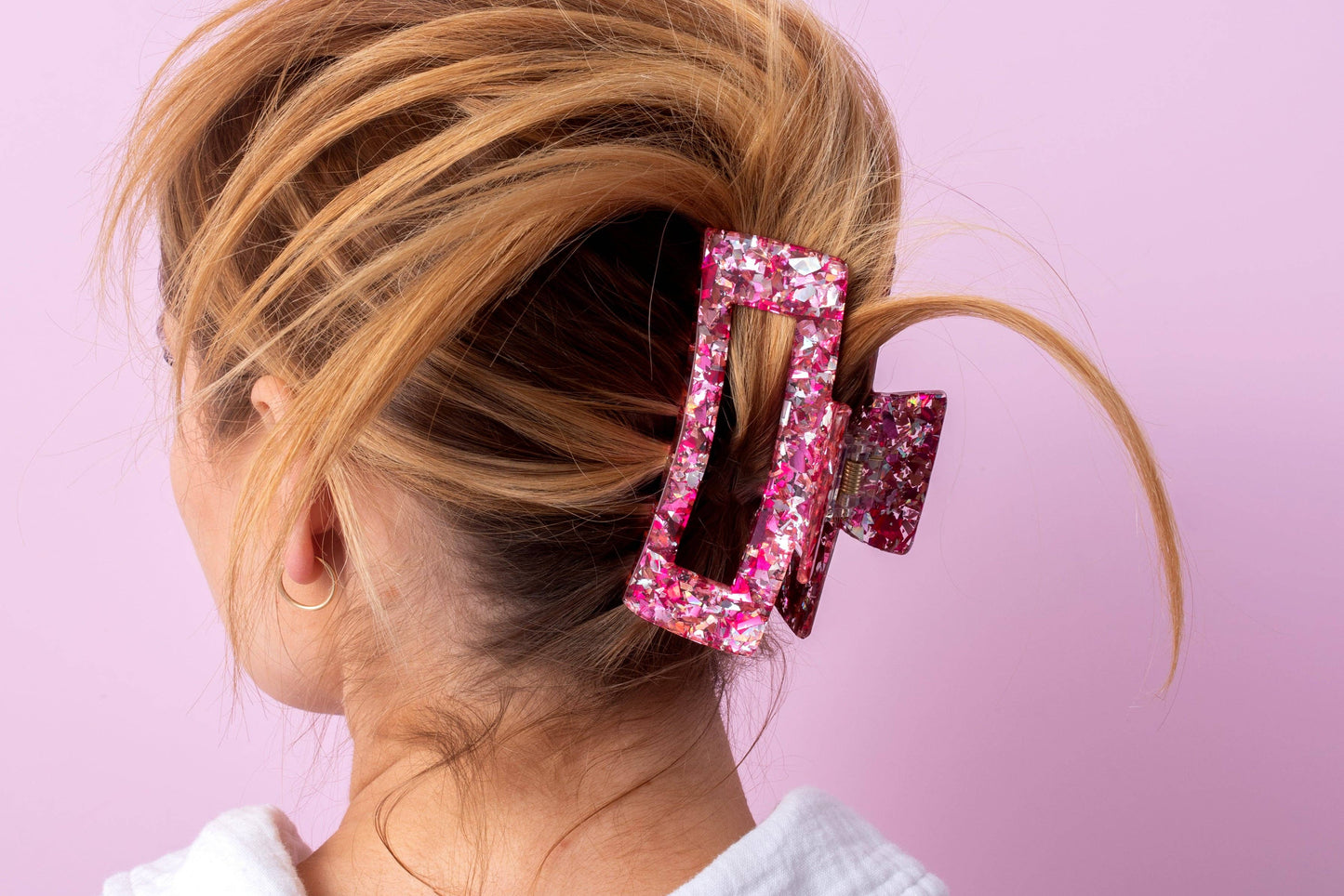 Taylor Elliott Pink/Silver Confetti Claw Clip