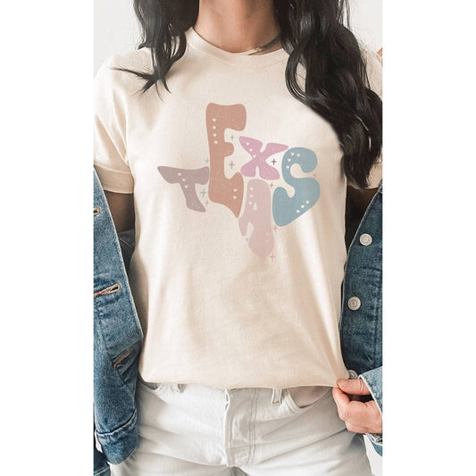 Bubble Letter Texas Tee