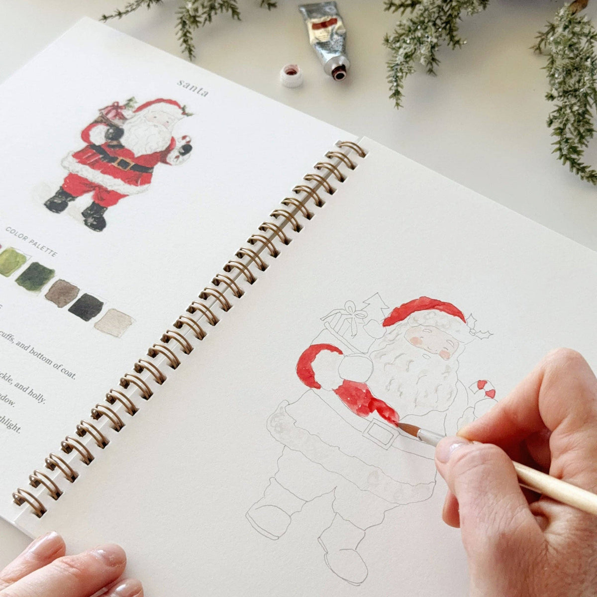Emily Lex Classic Christmas Watercolor Workbook