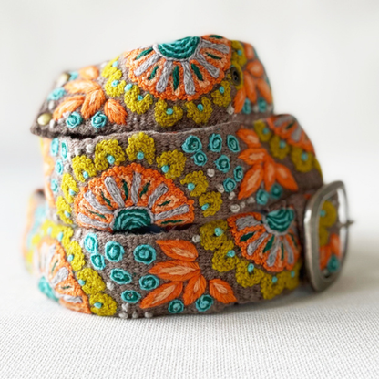 Jenny Krauss Andean Whisper Embroidered Wool Belt