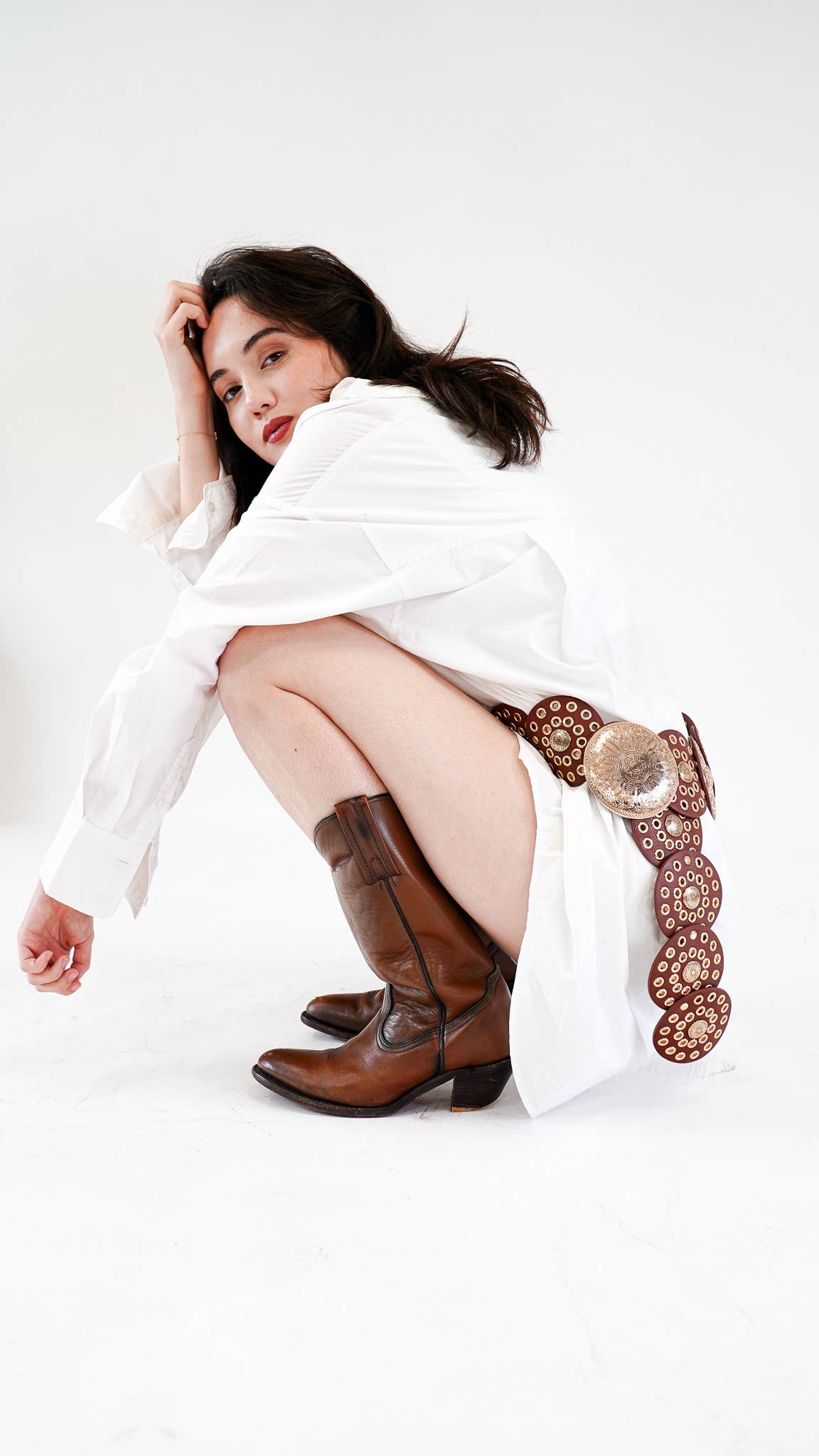 Wide Western Disc Belt with Grommets