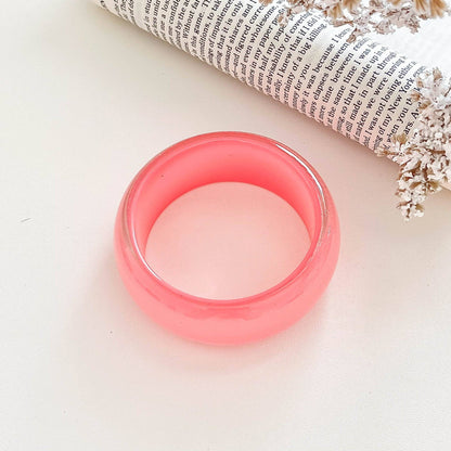 Chunky Iridescent Round Resin Stackable Bangle Bracelet MK2PPPO6W6JBR126
