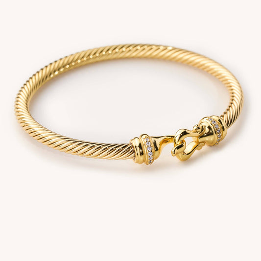 Arria Gold Latch Bangle