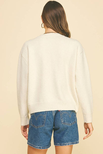 COWBOY GRAPHIC CREW SWEATER