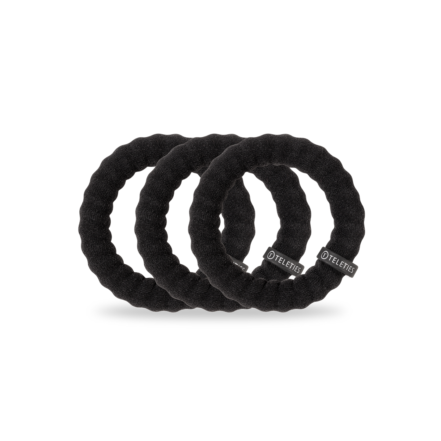 Teleties Nylon Hair Ties | Large | Jet Black