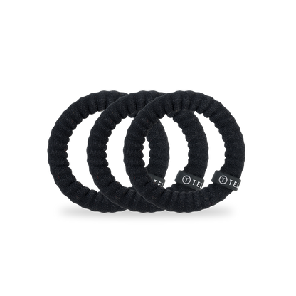 Teleties Nylon Hair Ties | Small | Jet Black