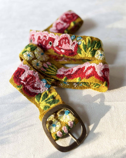 Jenny Krauss Giverny Embroidered Wool Belt