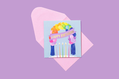 Taylor Elliott Gift Enclosure Card - "Happy Birthday" - Balloons
