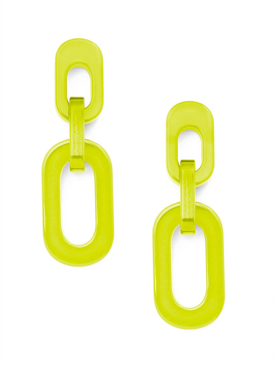 Zenzii Resin Cable Chain Drop Earring