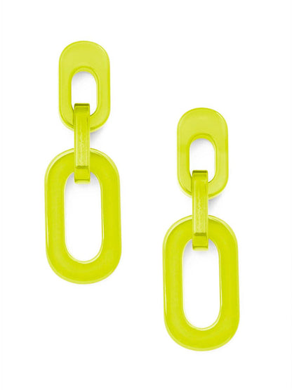 Zenzii Resin Cable Chain Drop Earring