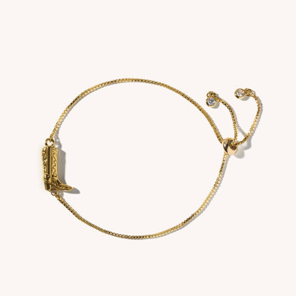 Gold Cowboy Boot Slider Bracelet