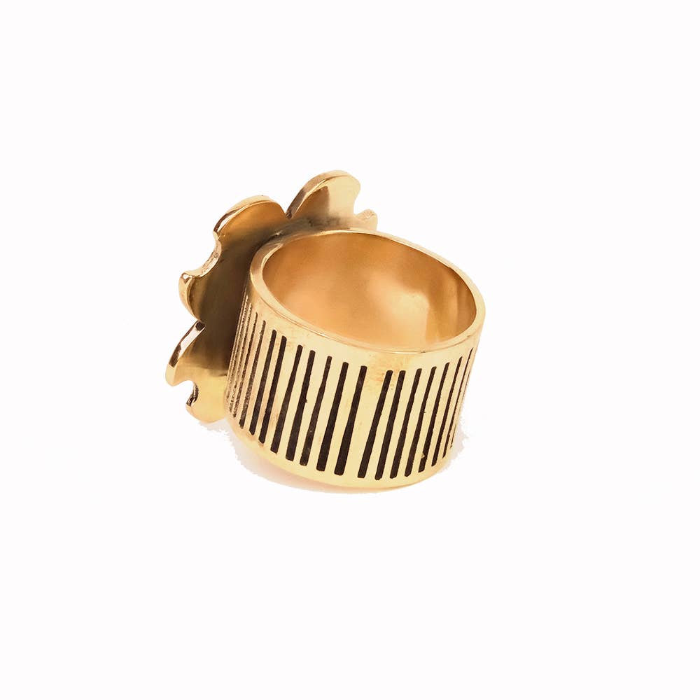 Handker Amy Brass Bandana Slide Ring