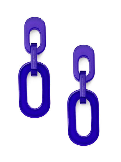 Zenzii Resin Cable Chain Drop Earring