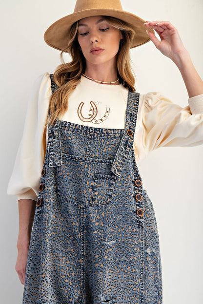 Andie Animal Print Overalls