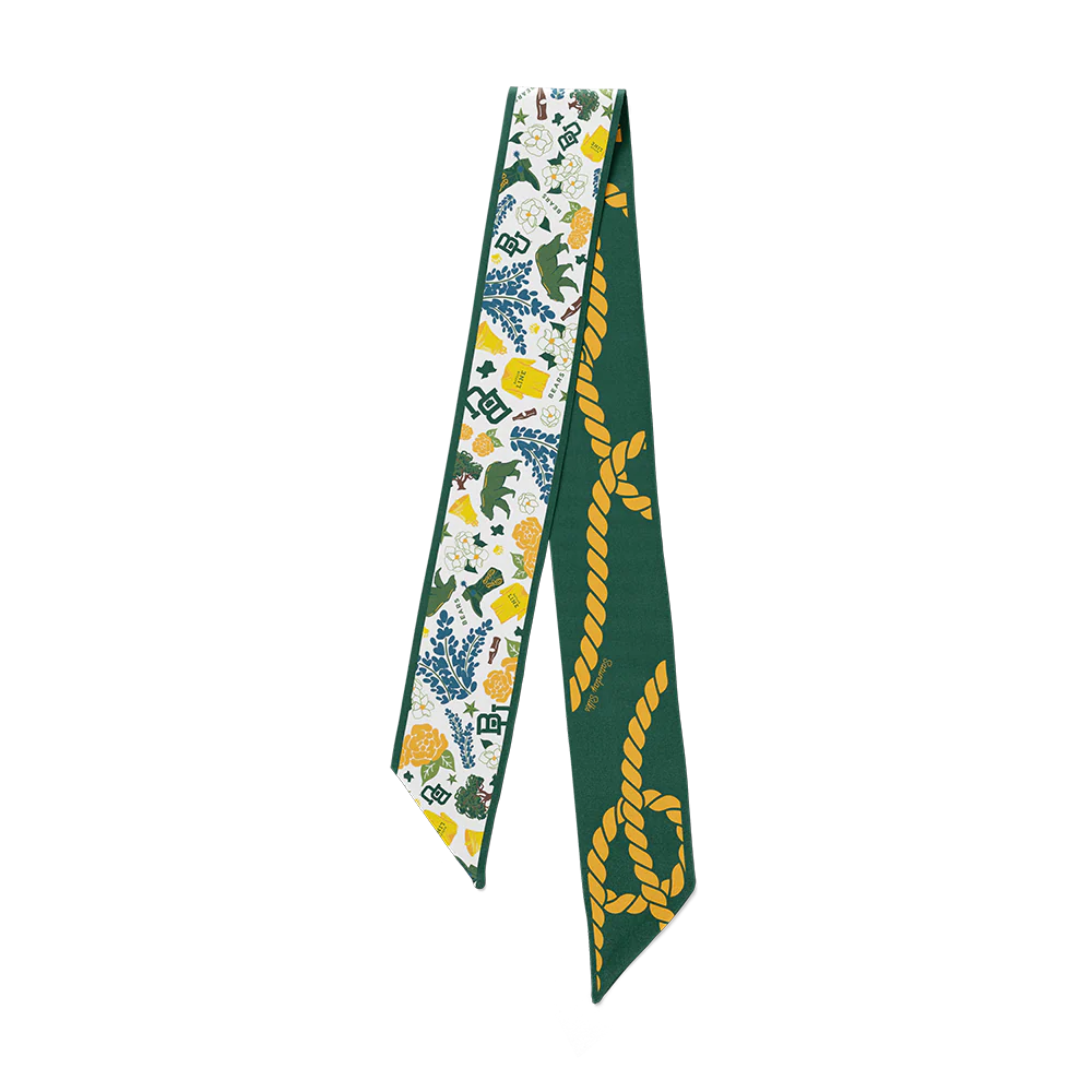 Saturday Silks Baylor Bears Skinny Scarf