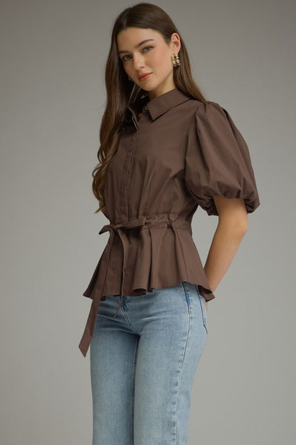 Espresso Elegance Top