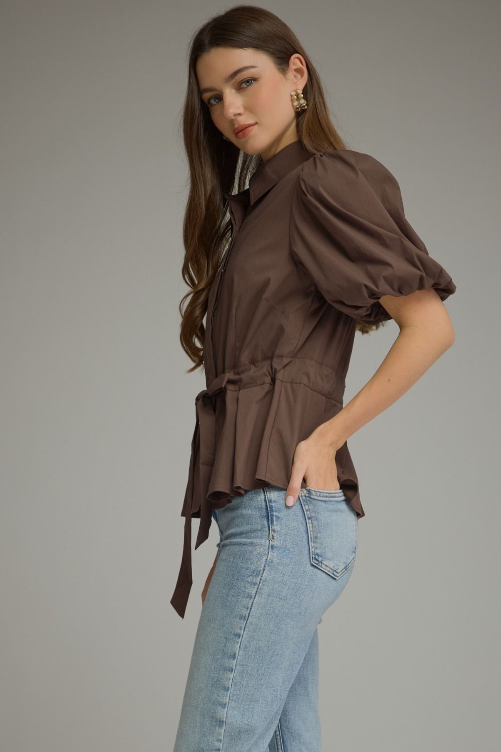 Espresso Elegance Top
