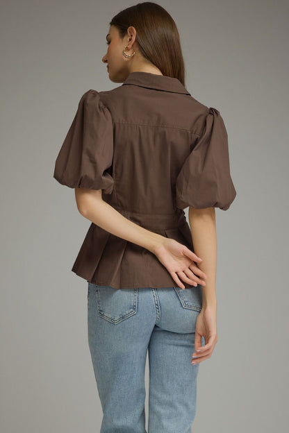 Espresso Elegance Top