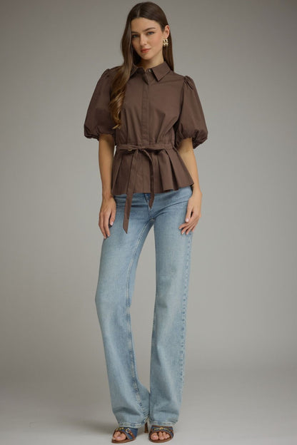 Espresso Elegance Top