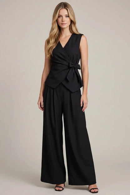 Wide Leg Pants w/ Back Zipper
