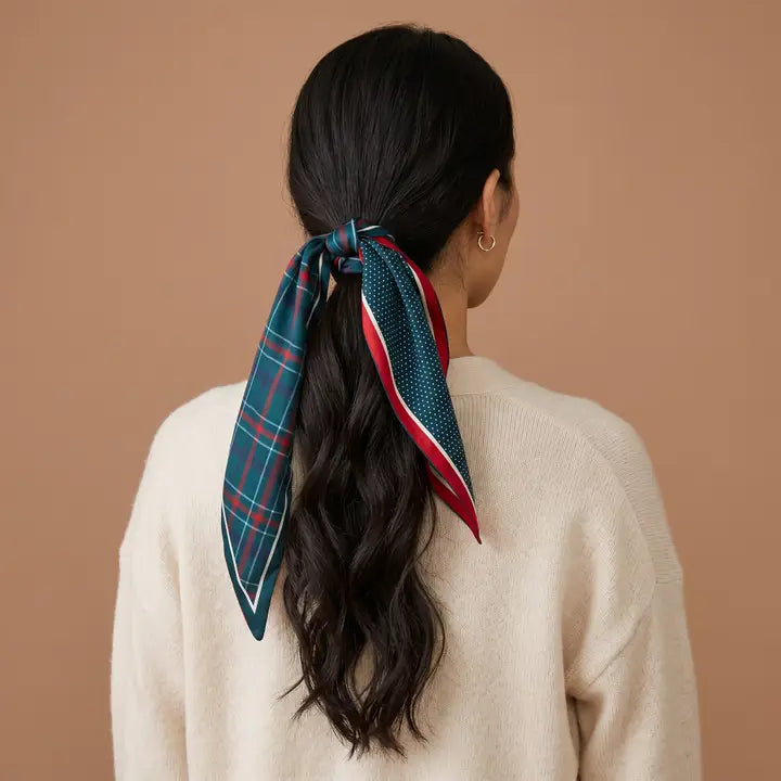 Evergreen Plaid  Twirl & Tie Scarf