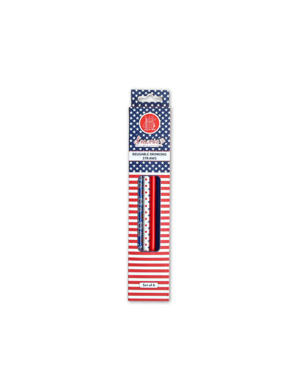 D'Marie Americana Reusable Drinking Straws