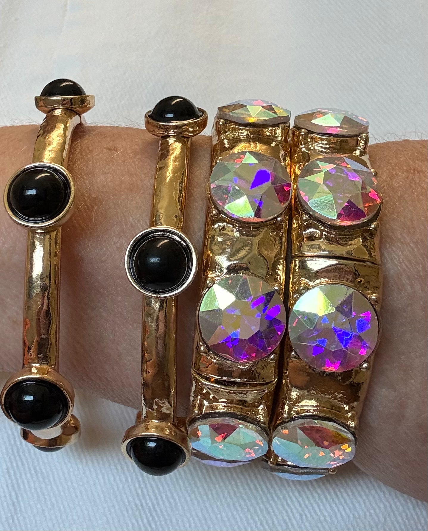 Go BIg Iridescent Stone Bracelet