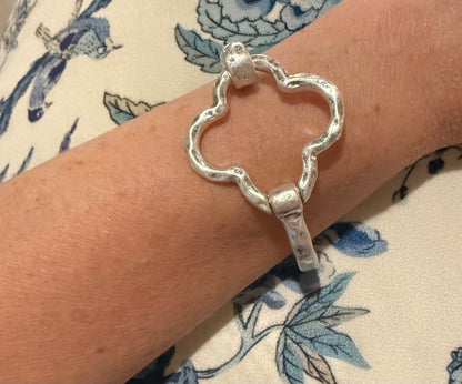 Hammered Quatrefoil Bracelet