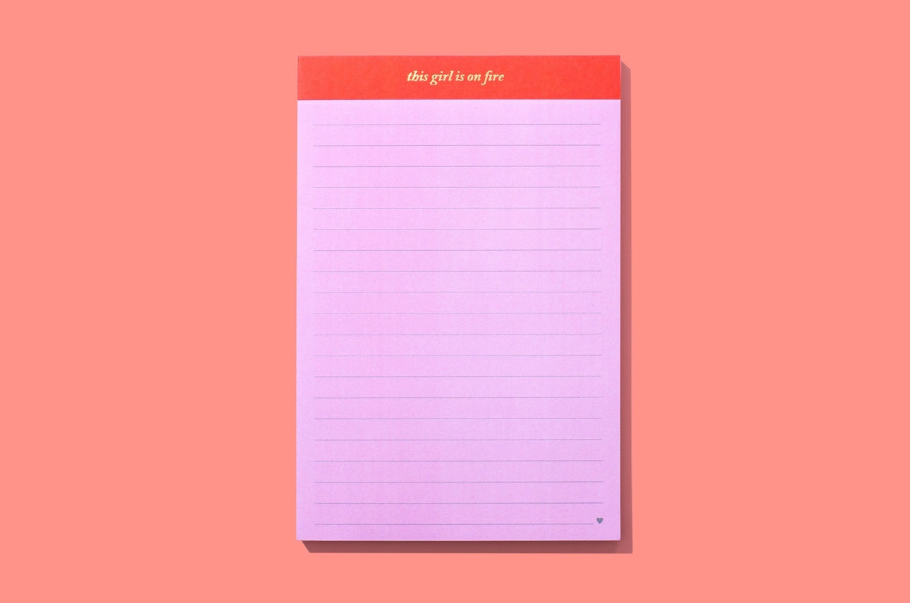 This Girl Is On Fire - Large List Pad