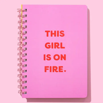 This Girl Is On Fire - Spiral Notebook