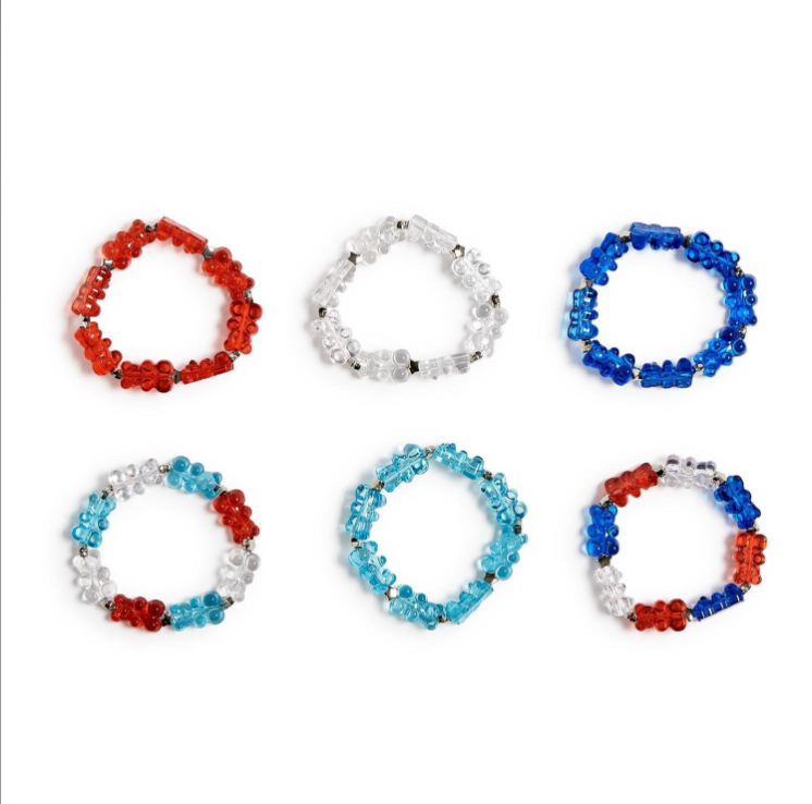 Kid's Gummy Bears & Stars Stretch Bracelets