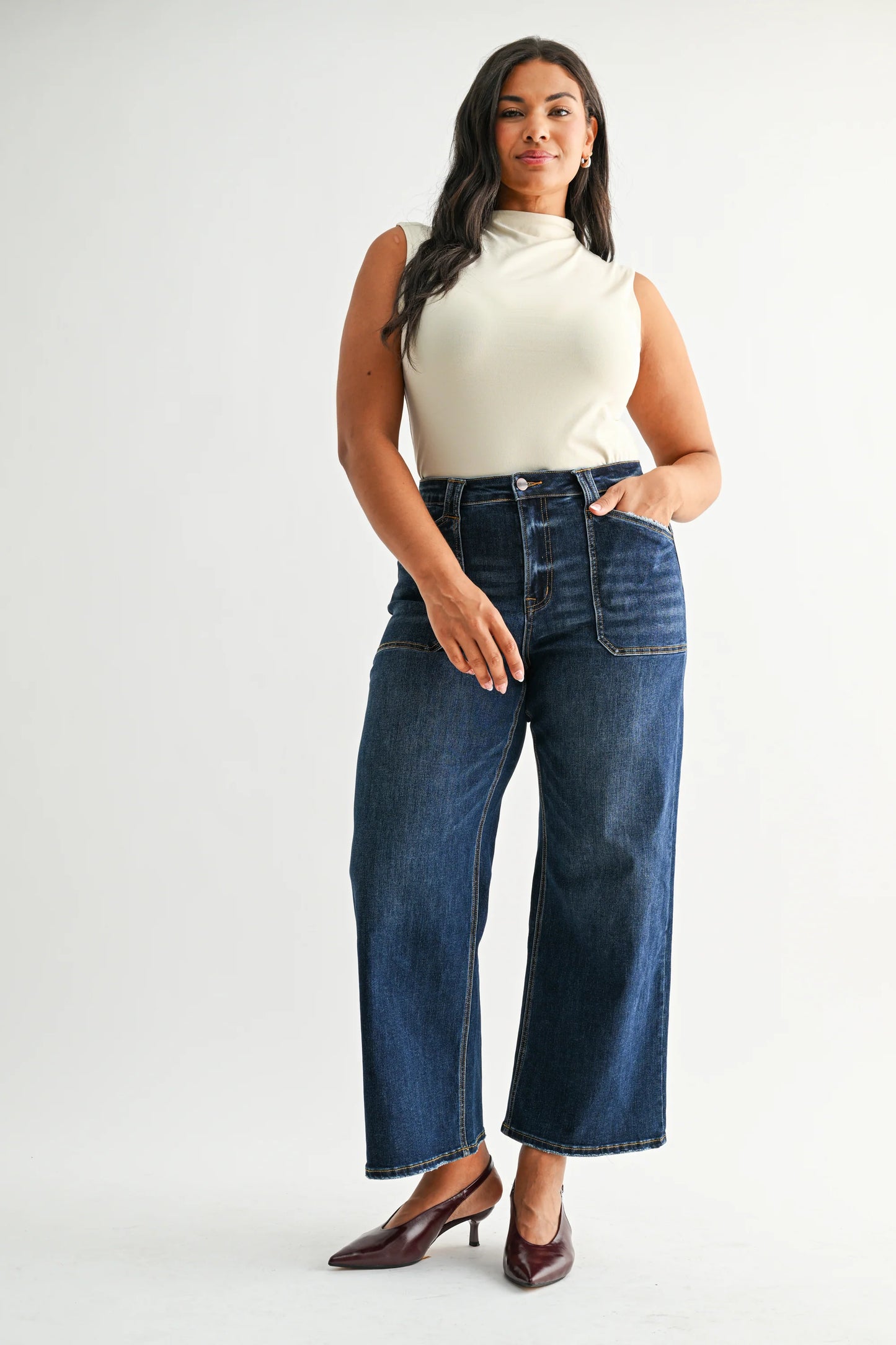 High Rise Wide Leg Jeans