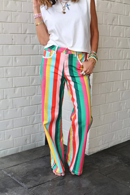 Holiday Hue Rainbow Stripe Jeans