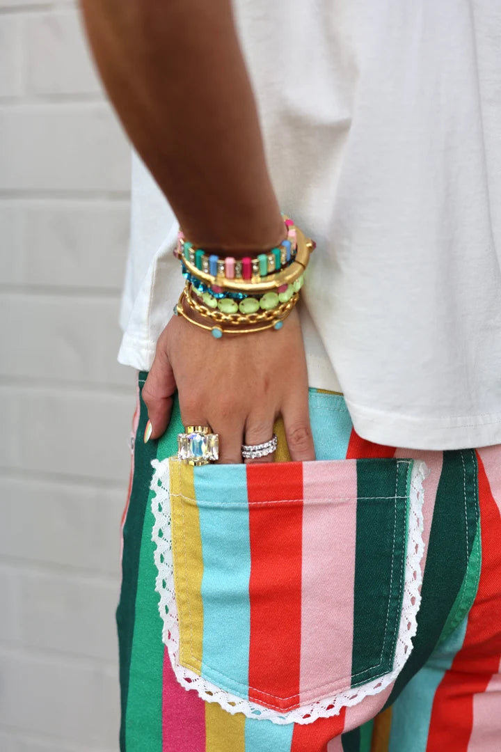 Holiday Hue Rainbow Stripe Jeans