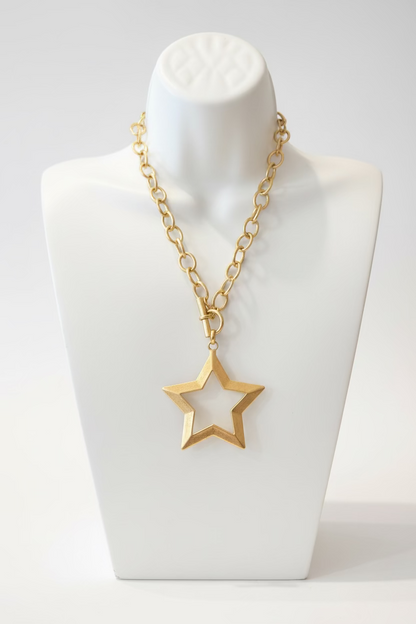 Gold Large Star Necklace