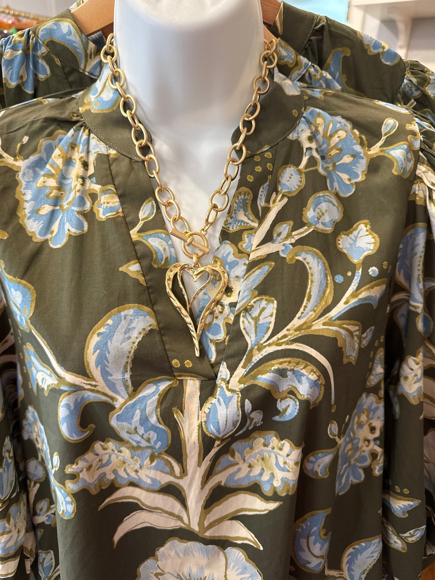 Gold Large Heart Necklace