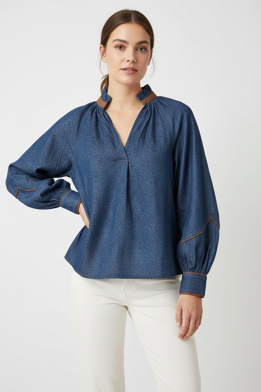 Annika Denim Top