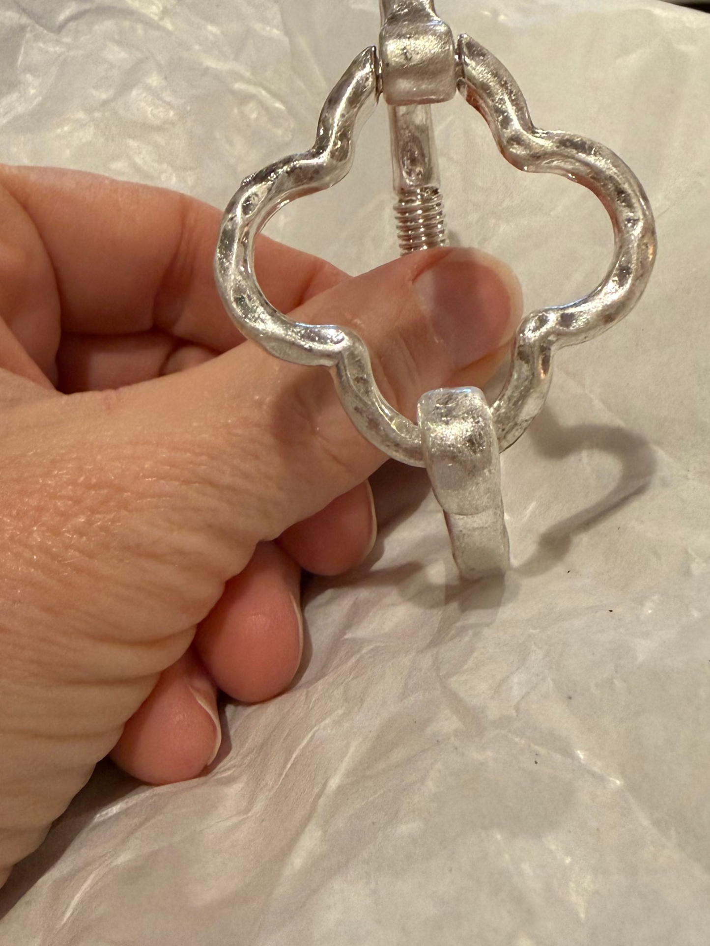 Hammered Quatrefoil Bracelet